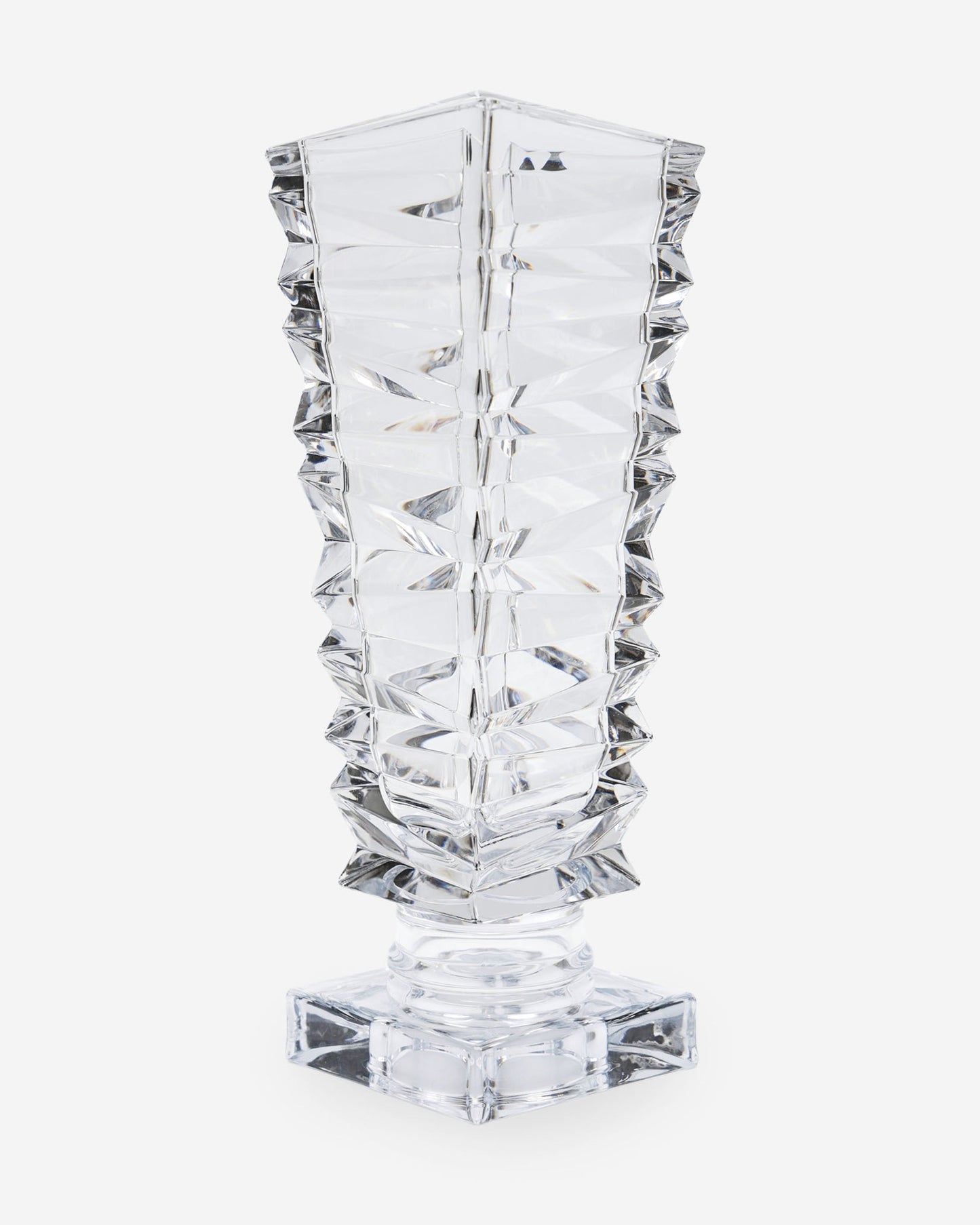 Rocky Footed Vase Lead Crystal
