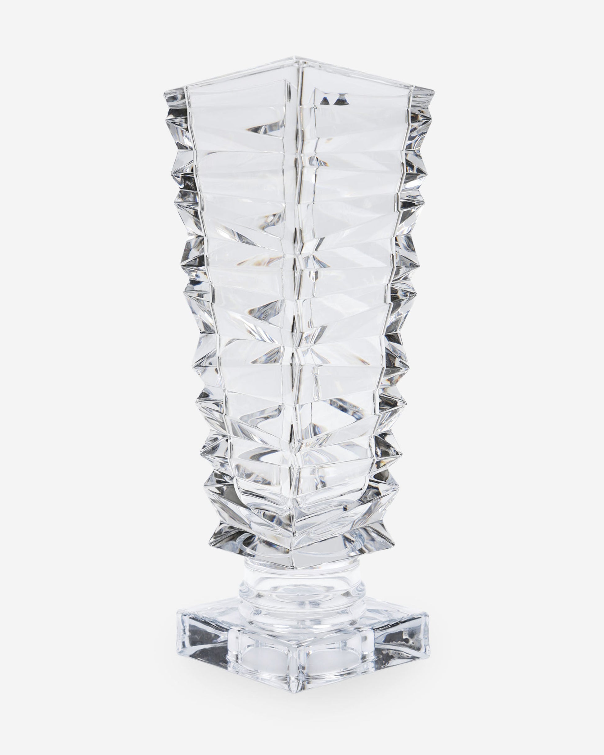 Rocky Footed Vase Lead Crystal