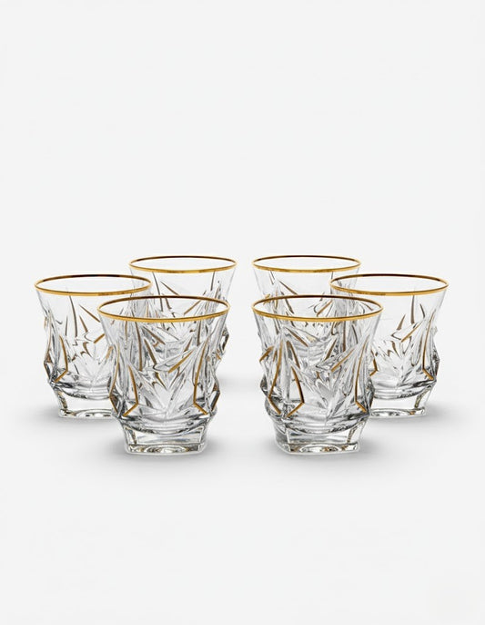 Bohemia Gold-Lined Non‑Lead Double Old-Fashioned Glass