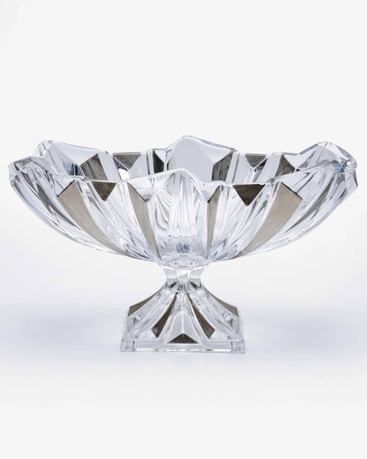 Princess Footed Oval Bowl With Platinum