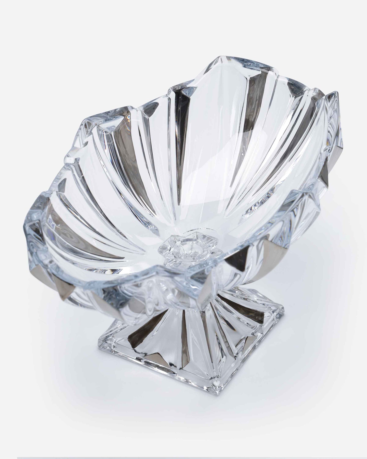 Bohemia Princess Footed Oval Bowl With Platinum