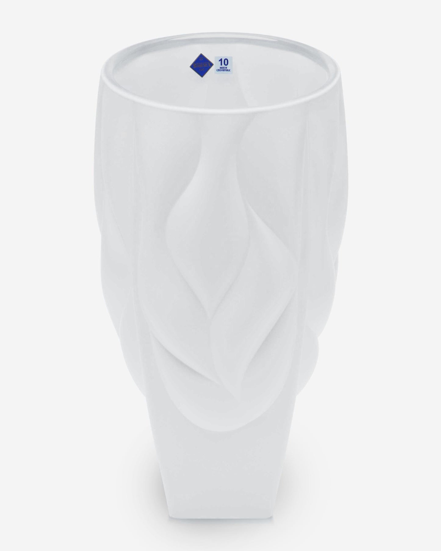 Bohemia Bamboo Vase Type 2 Non Lead With White Satin