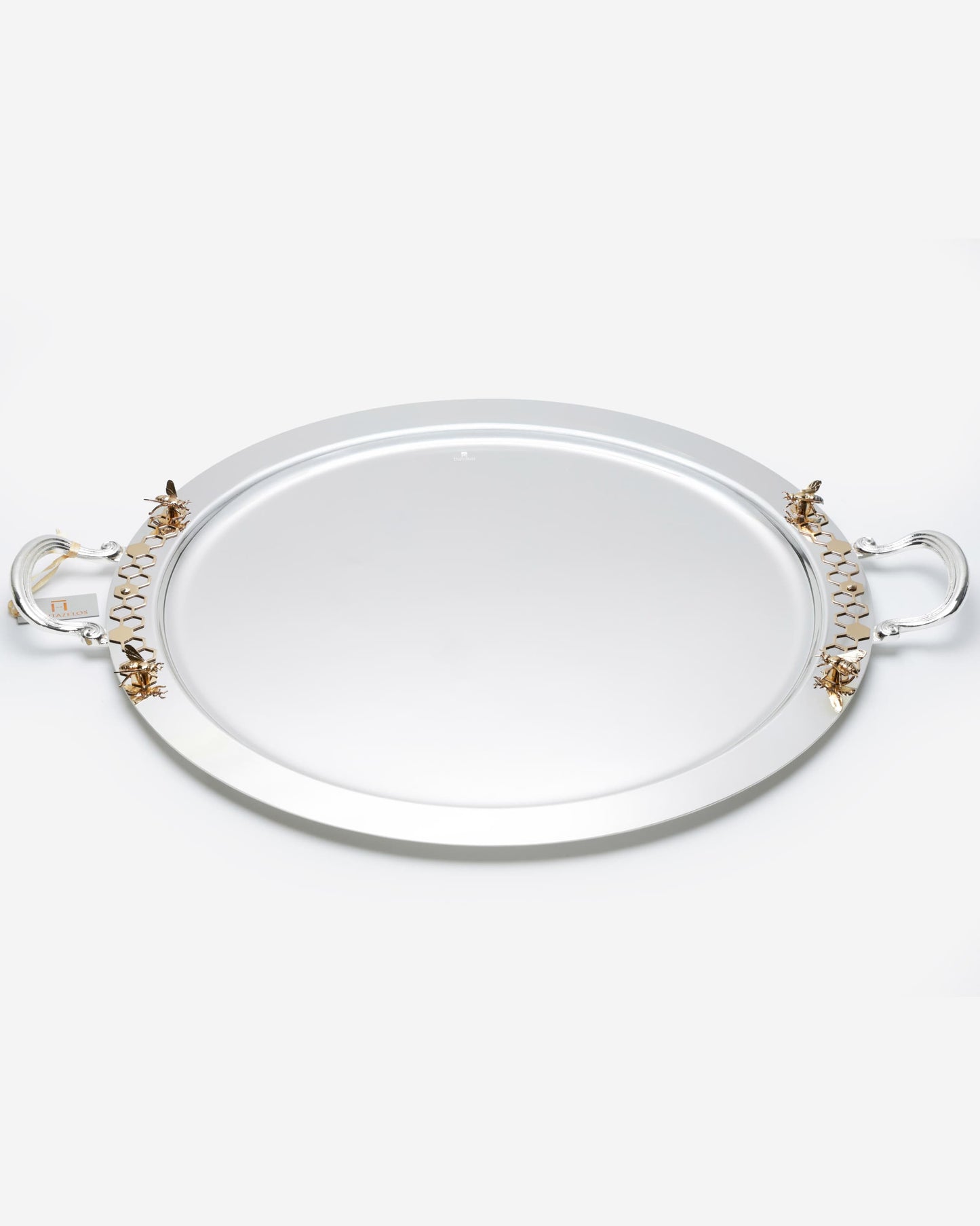 Pantazelos Honeybee Tray with Honeybee Decor on Two Sides and Simple Handle - 50 cm