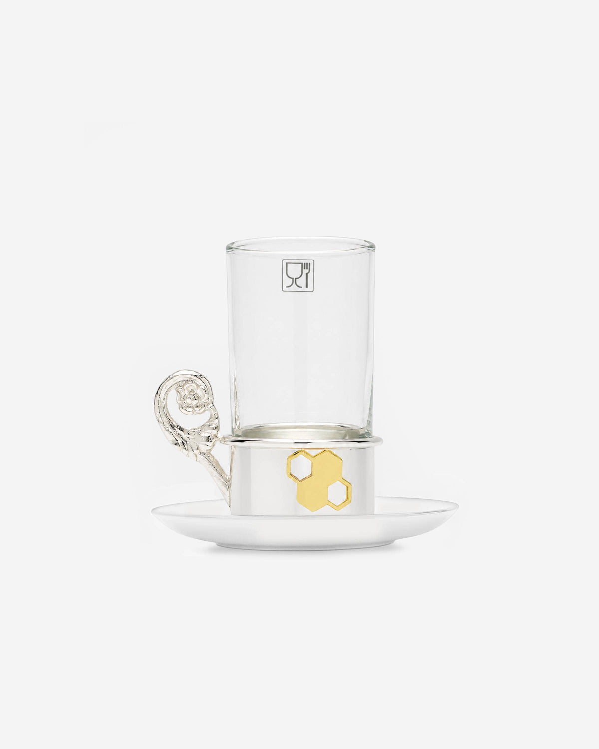 Tea Cup with Honeybee Decor and Simple Handle