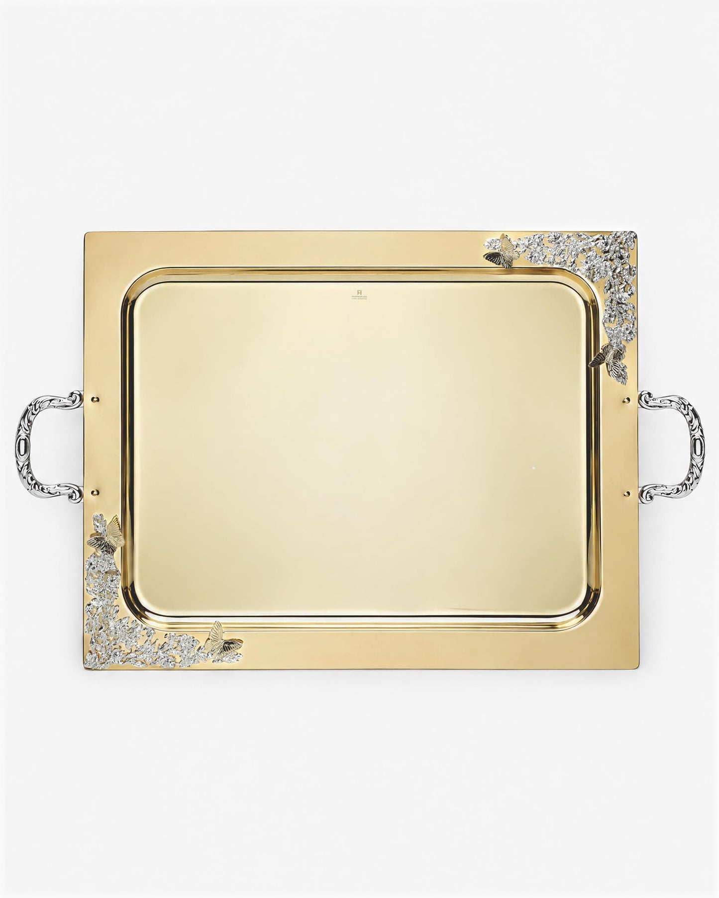 Tray with Flow Decor, Butterflies & Simple Handle – 55 × 45 cm