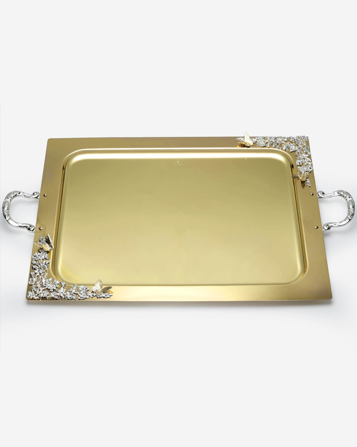 Pantazelos Tray with Flow Decor, Butterflies & Simple Handle – 55 × 45 cm
