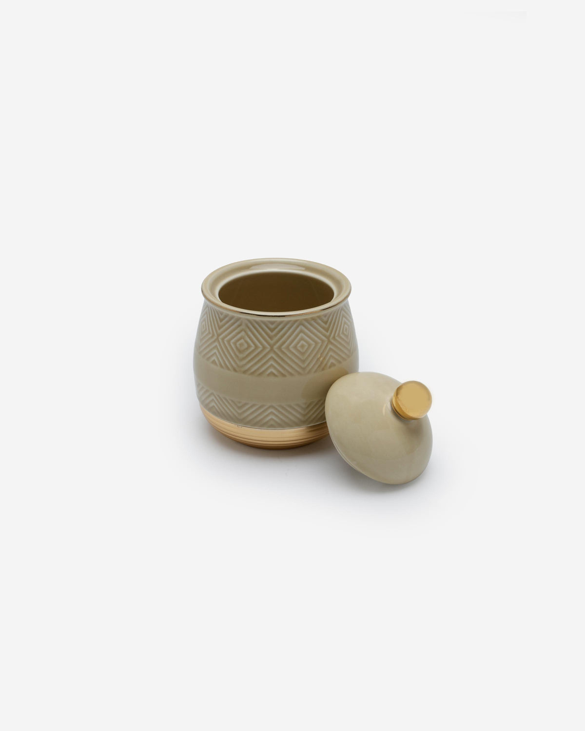 Shiny Gold Sugar Pot