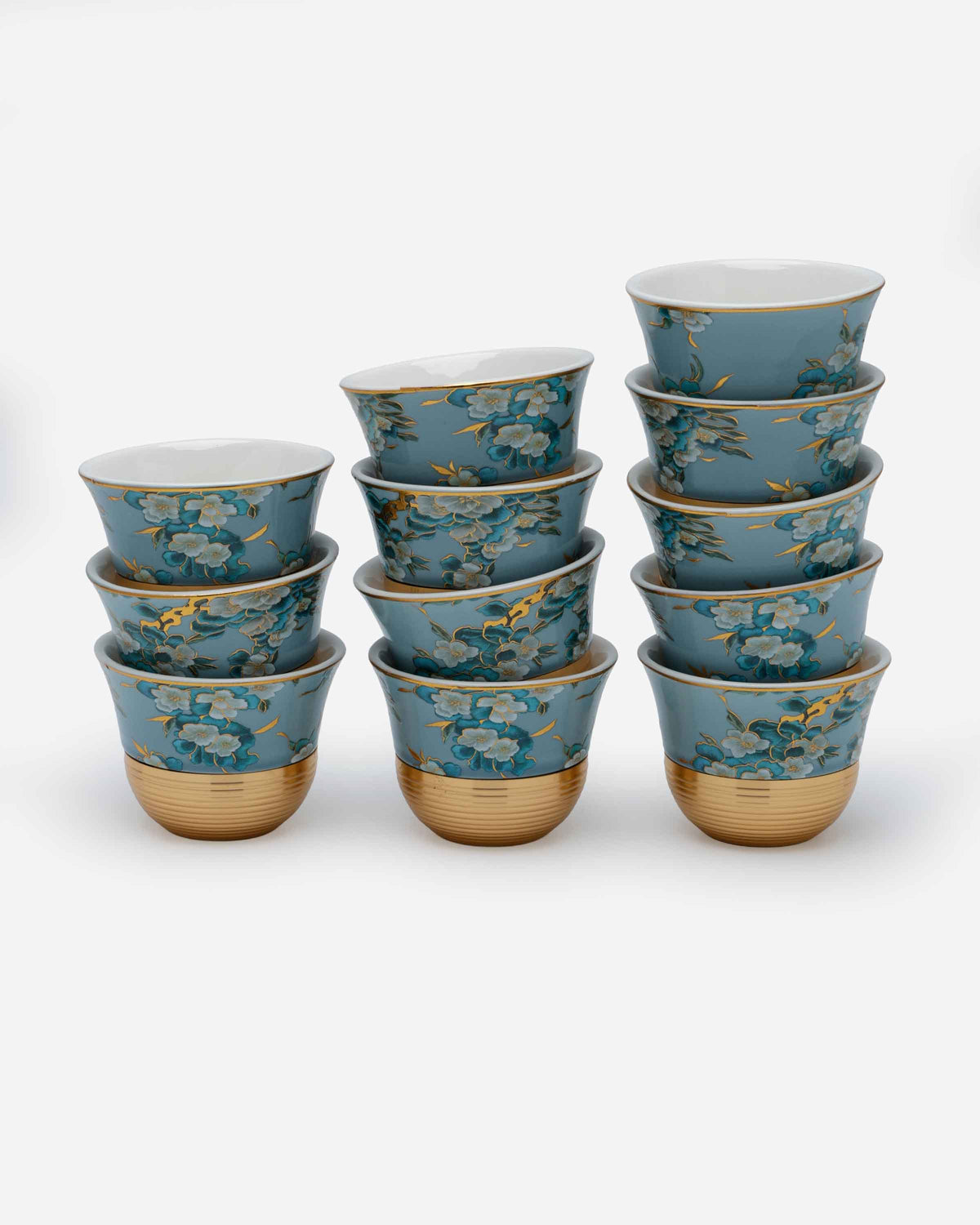 Shiny Gold Cawa Cups 207A - Set of 12