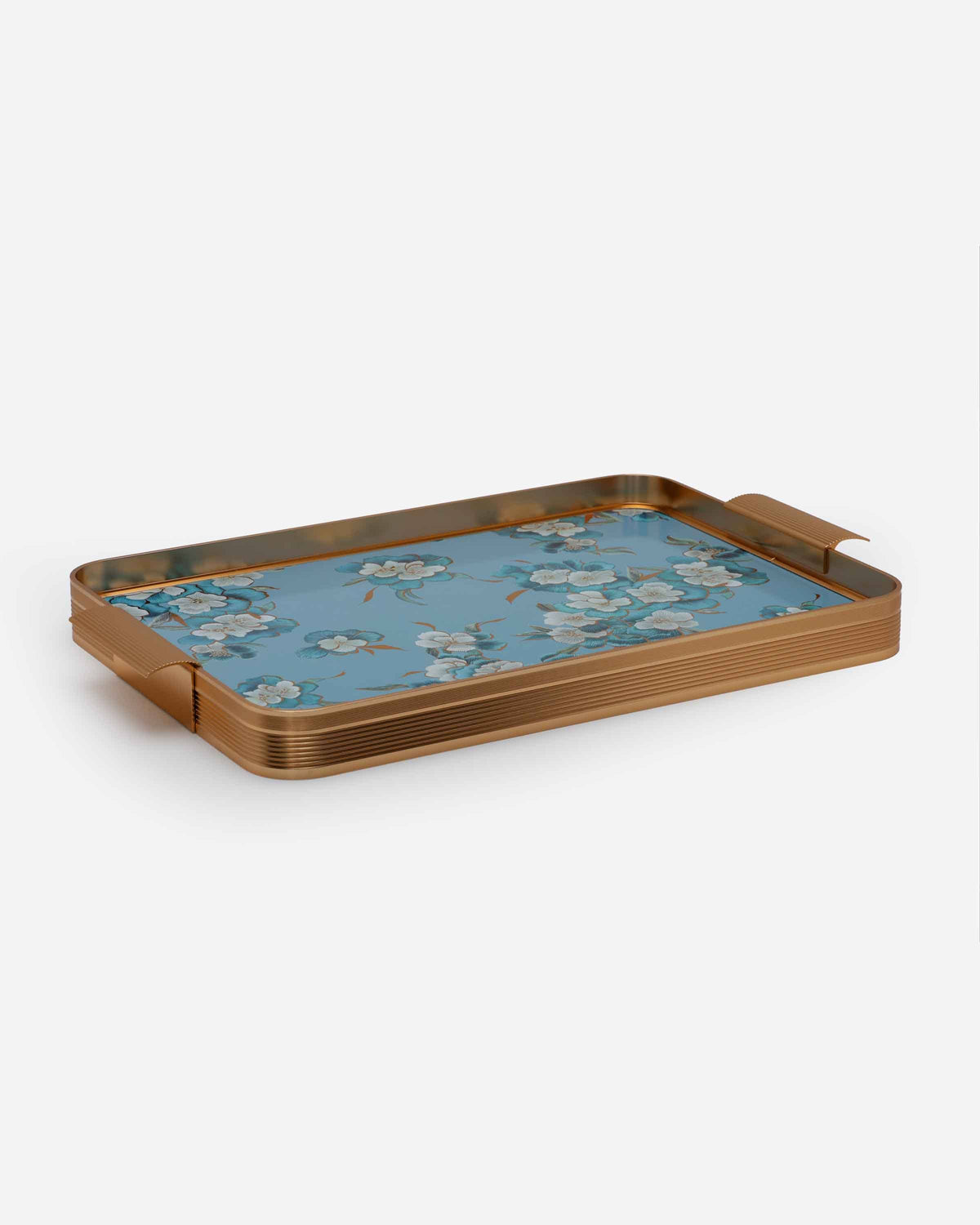 Shiny Gold Tempered Glass Tray-207A
