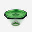 Winko Crystal Footed Cake Plate 24.5Cm Green Silver