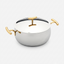 Silampos Yumi Gold Casserole with Lid 24Cm