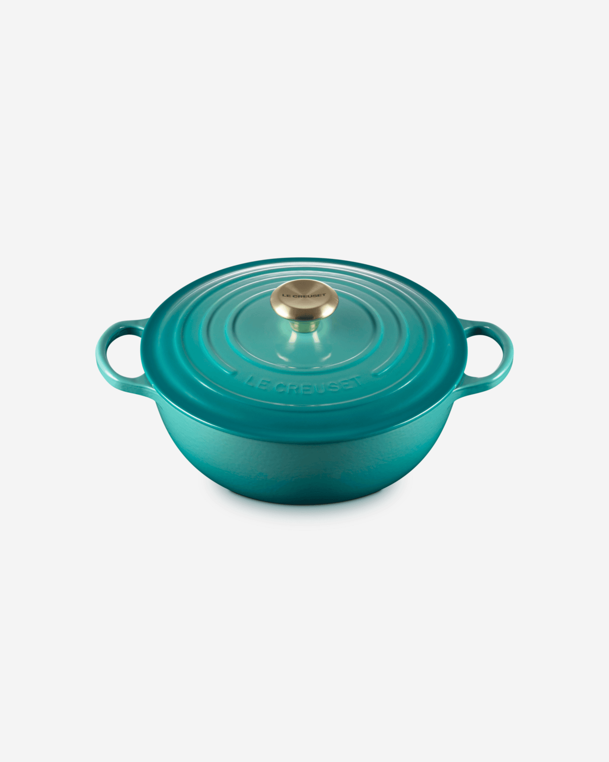 Le Creuset Signature Soup Pot 26Cm Bleu Riviera L.Gold Knob 4.1L