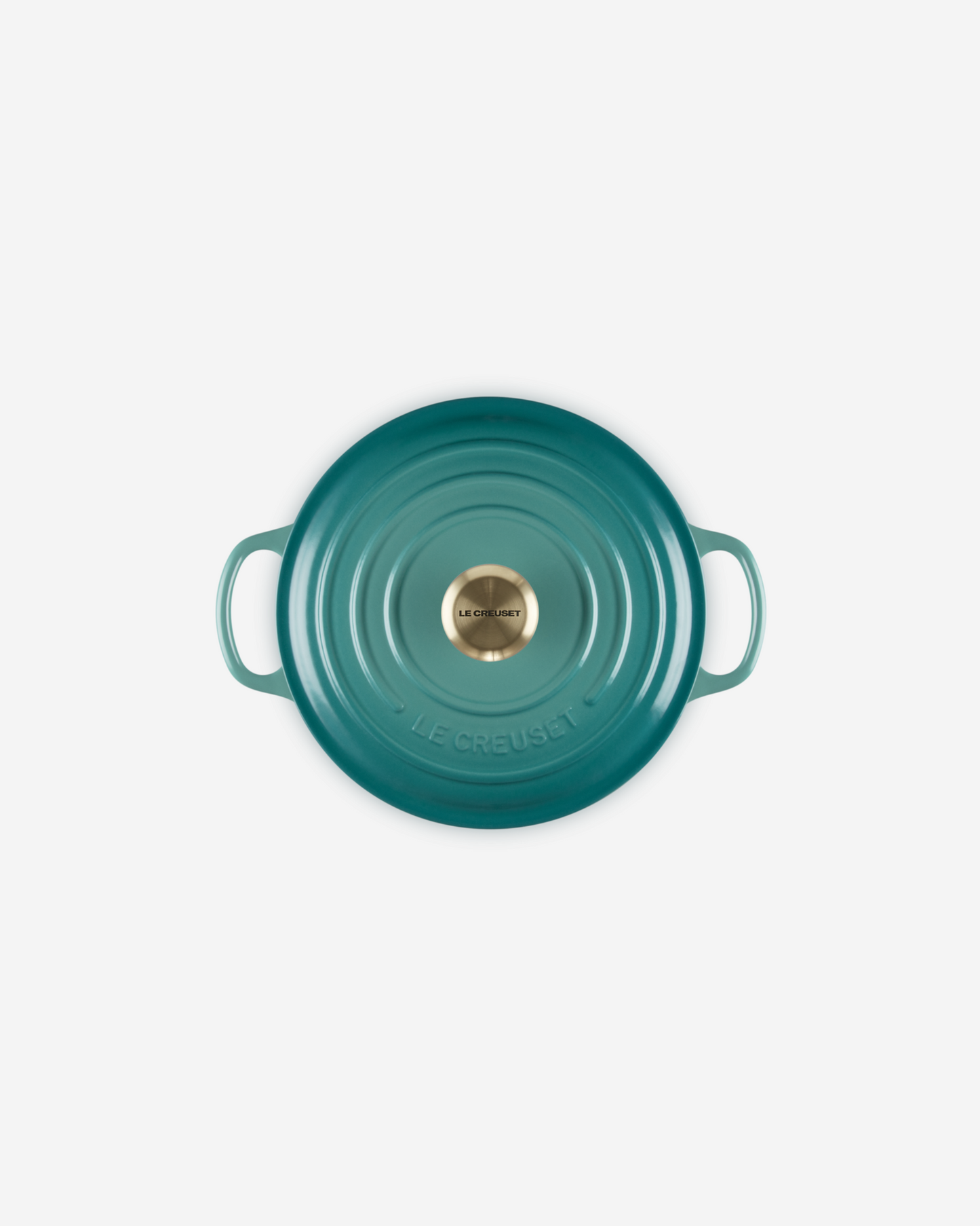 Le Creuset Bleu Riviera Gold Knob Signature Round Casserole/Oven 20Cm 2.4L