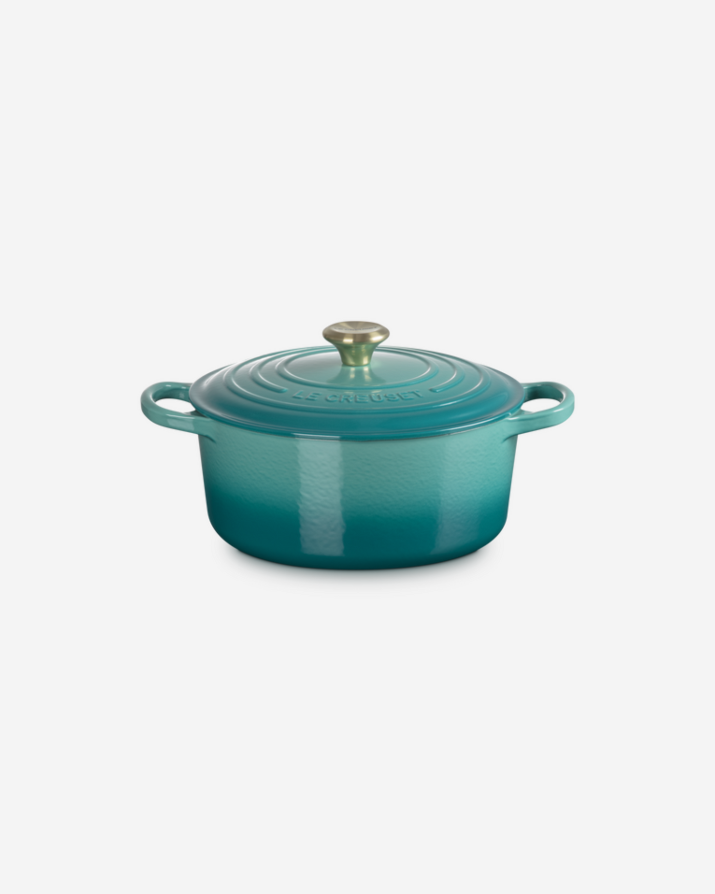 Signature Round Casserole/Oven 22Cm Bleu Riviera L.Gold Knob 3.3L