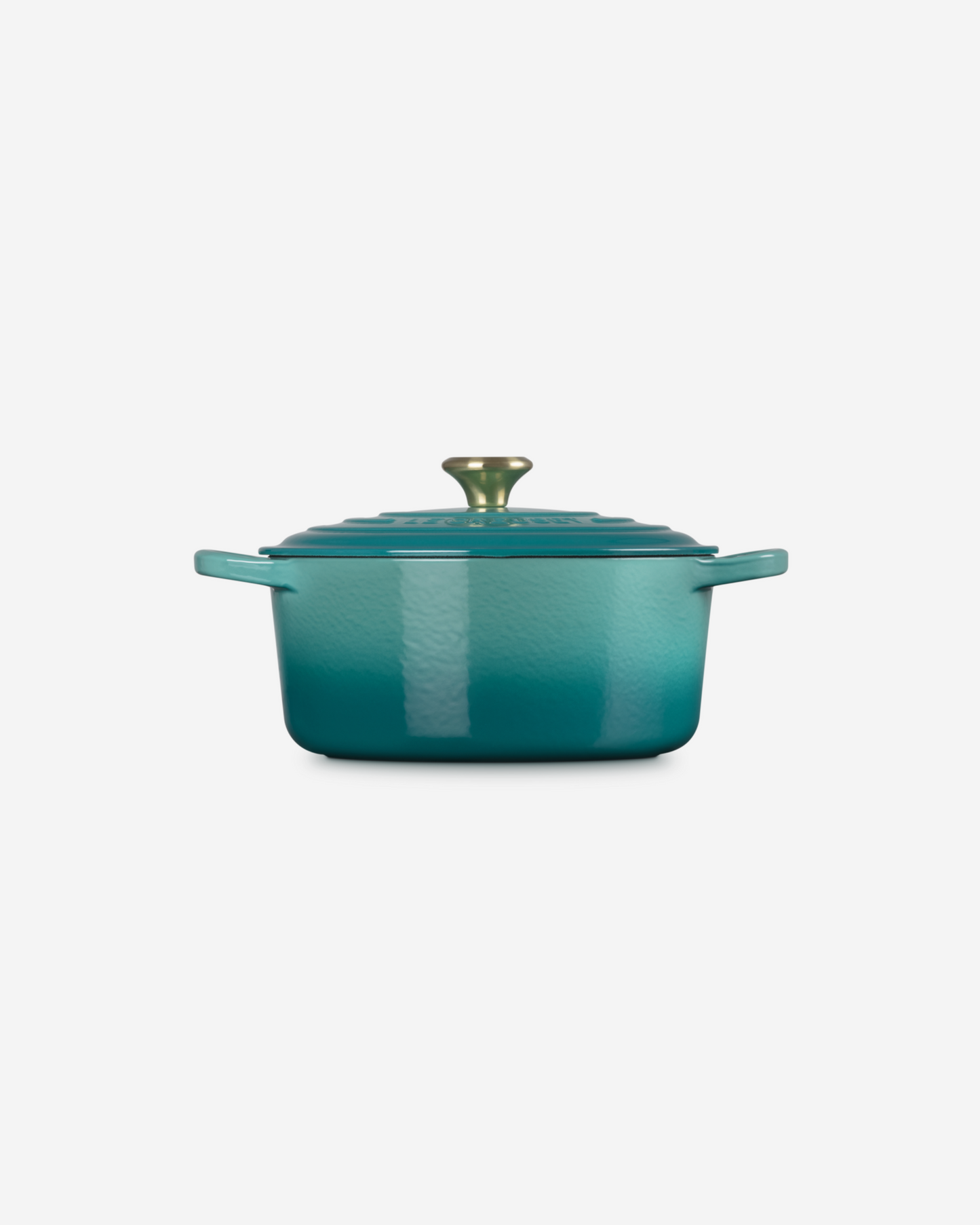 Le Creuset Bleu Riviera L.Gold Knob Signature Round Casserole/Oven 28Cm 6.7L