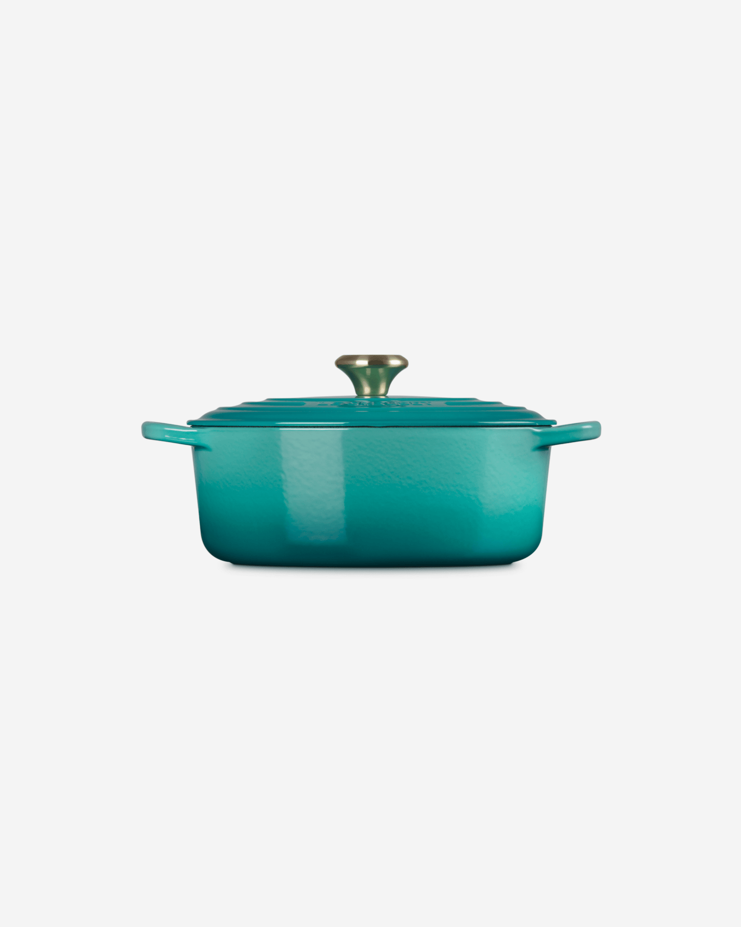 Le Creuset Signature Oval Casserole/Oven 27Cm Bleu Riviera L.Gold Knob 4.1L