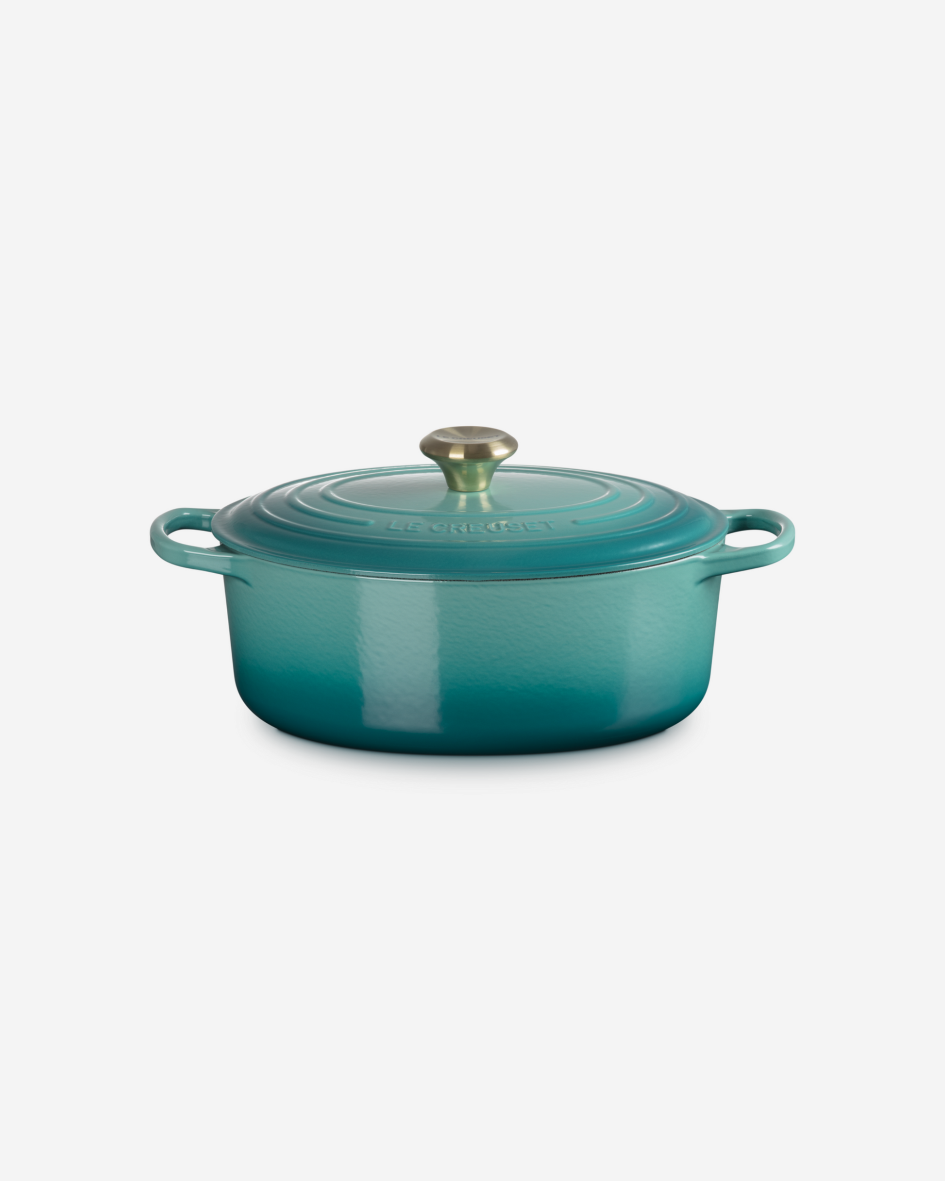 Signature Oval Casserole/Oven 31Cm Bleu Riviera L.Gold Knob 6.3L