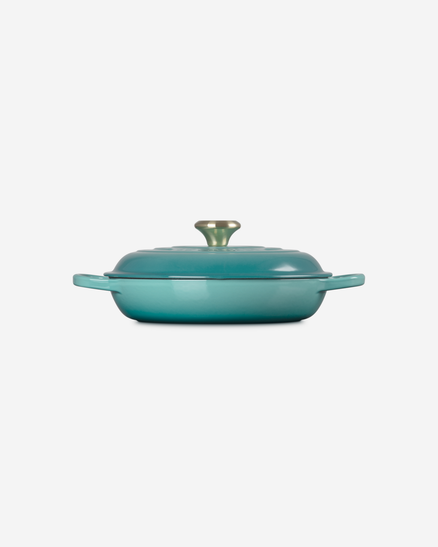 Le Creuset Bleu Riviera L.Gold Knob Signature Shallow Casserole/Braiser 26Cm 2.2L