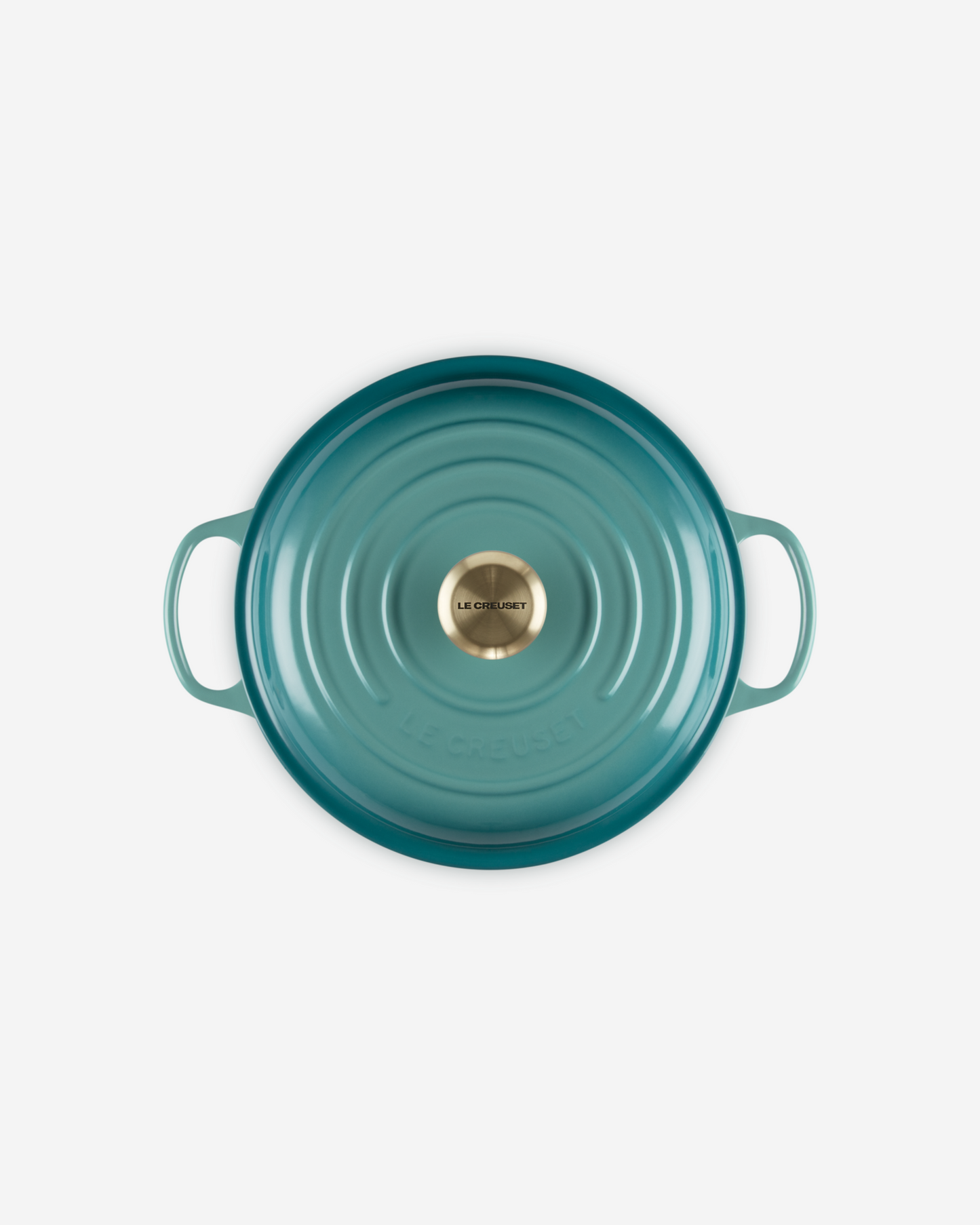 Le Creuset Bleu Riviera L.Gold Knob Signature Shallow Casserole/Braiser 30Cm 3.5L