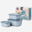 Mepal Cirqula Multi Bowl Set Nordic Blue – 750/1500/3000ml