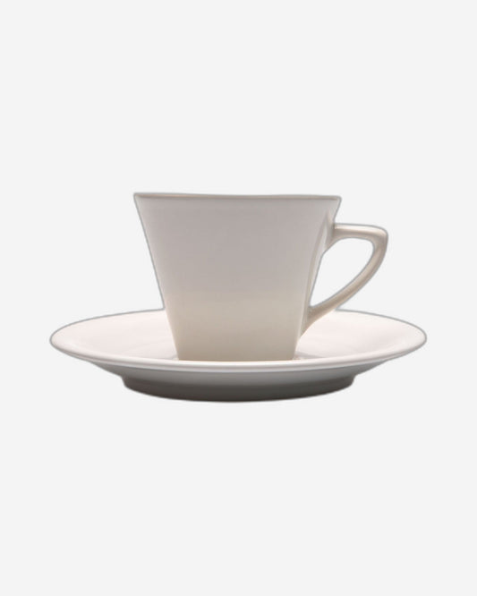 طقم شاي عضوي بورسلين من آردن، 6 قطع، أبيض