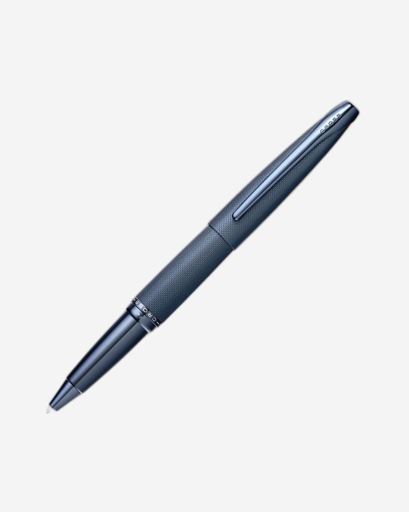 قلم حبر جاف Cross Atx® أزرق داكن منقوش بنقشة ماسية مع قلم حبر جاف مصقول من Appointments Selectip® أزرق داكن من Pvd - 885-45