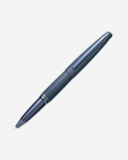 قلم حبر جاف Cross Atx® أزرق داكن منقوش بنقشة ماسية مع قلم حبر جاف مصقول من Appointments Selectip® أزرق داكن من Pvd - 885-45