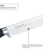 سكين خبز فيسمان من سلسلة إيفا، ستانلس ستيل، أسود/فضي، 20 سم