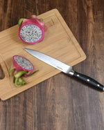 سكين تقطيع فيسمان من الفولاذ المقاوم للصدأ مع طلاء غير لاصق أسود/فضي، 7 بوصات