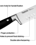 سكين سانتوكو من فيسمان، 7 بوصات، سلسلة كوتش (فولاذ 5Cr15MoV)