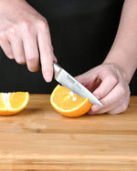 سكين تقشير فيسمان من الفولاذ المقاوم للصدأ أسود/فضي، 3.5 بوصة