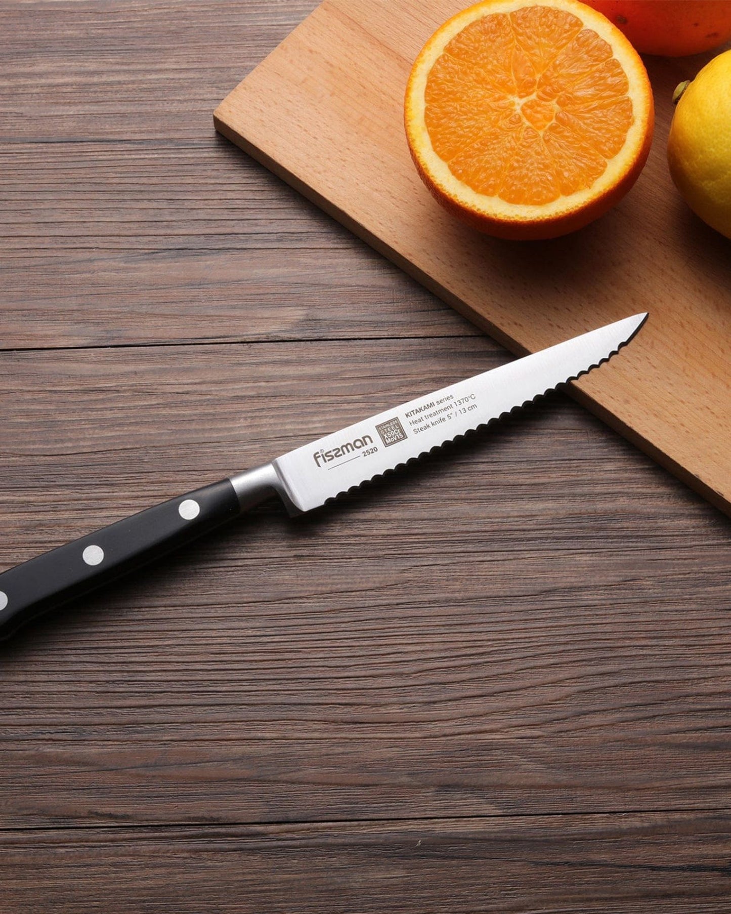سكين شرائح اللحم فيسمان كيتاكامي أسود/فضي 4.5 بوصة