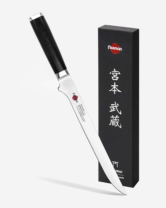 سكين تقطيع فيسمان ساموراي موساشي 8 بوصات 20 سم (فولاذ دمشقي)