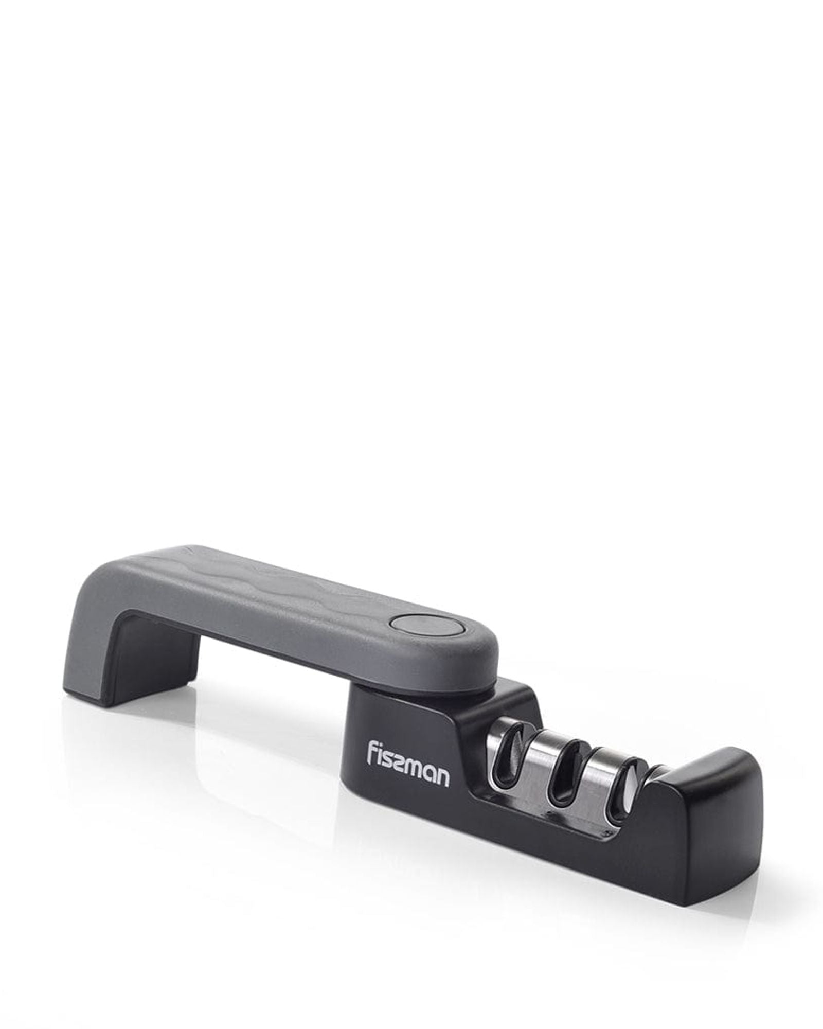 مبراة سكاكين فيسمان قابلة للطي وشحذ السكاكين، أسود/رمادي/فضي، 14 سم