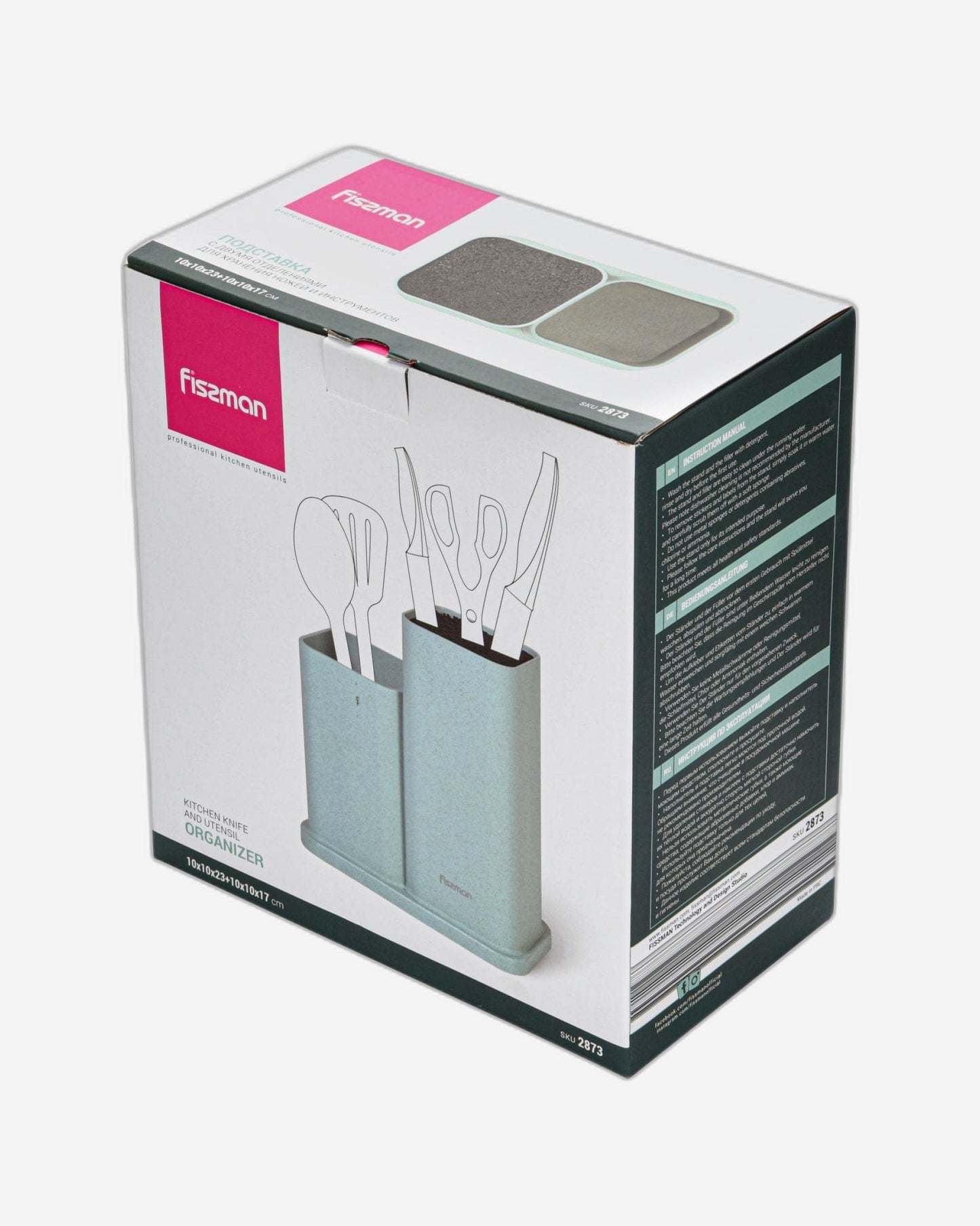 حامل سكاكين ومنظم أدوات مطبخ من فيسمان، لون نعناعي