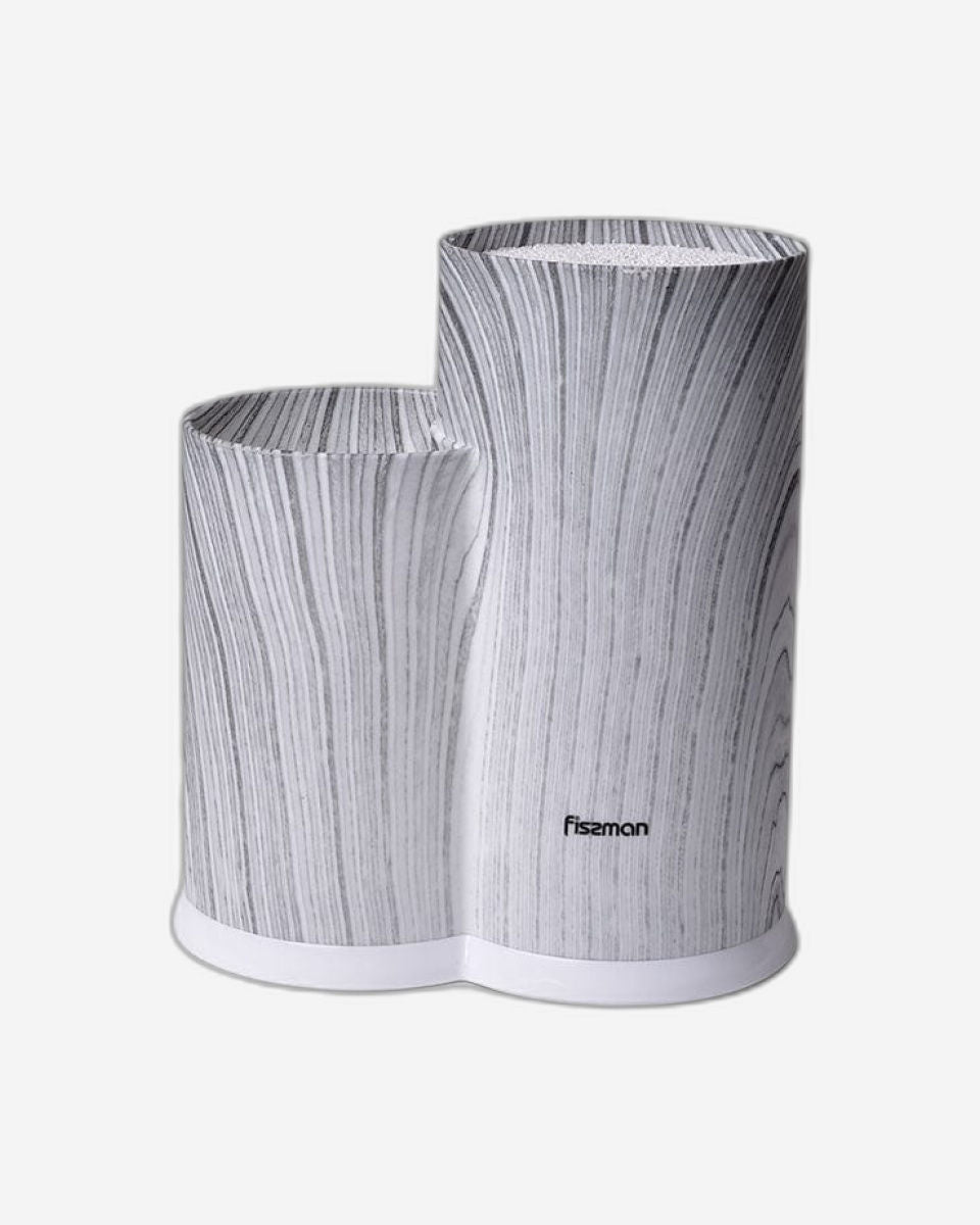 منظم سكاكين وأدوات المطبخ من فيسمان، 11×11×22+11×8×17 سم، رخام رمادي (بلاستيك)