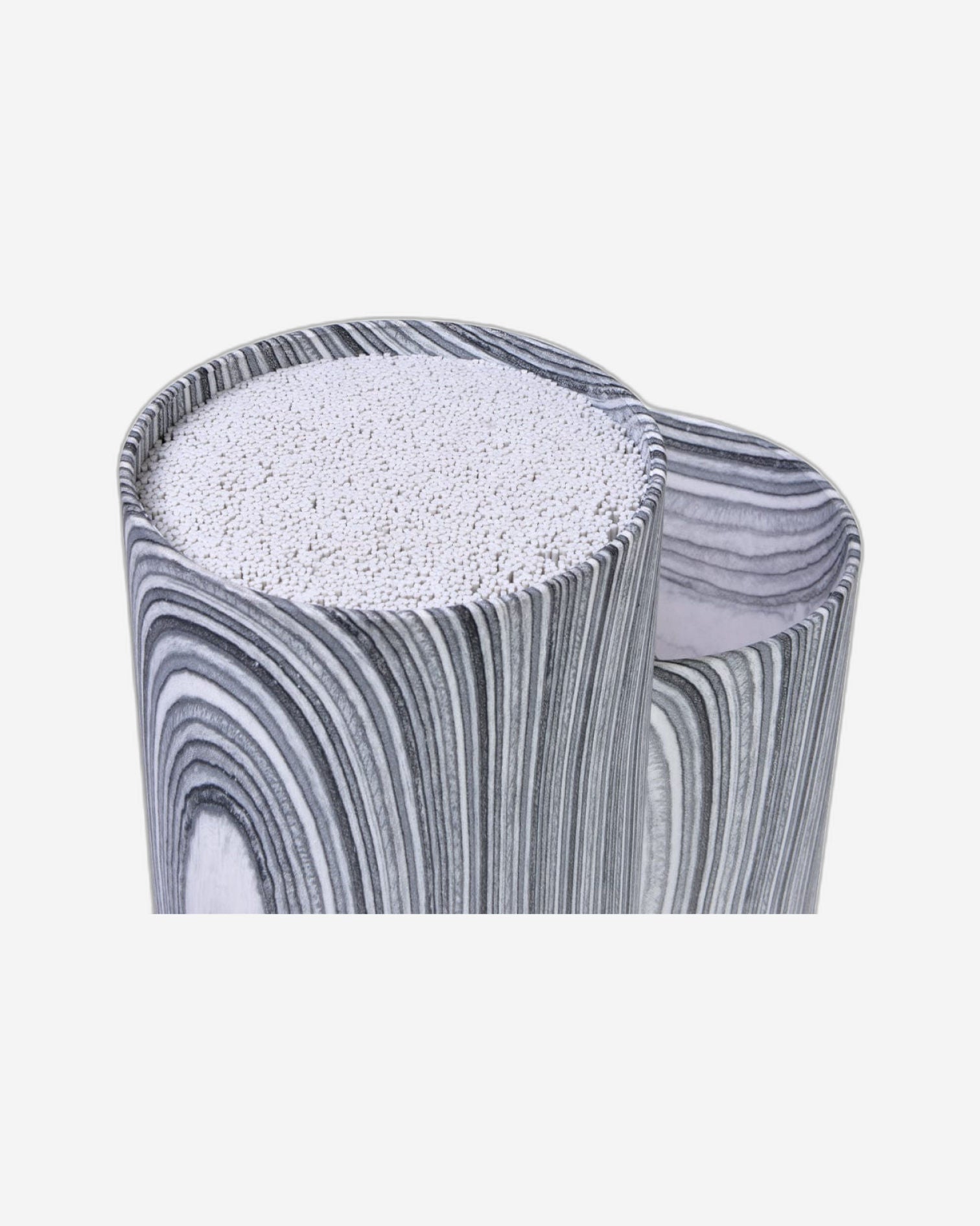 منظم سكاكين وأدوات المطبخ من فيسمان، 11×11×22+11×8×17 سم، رخام رمادي (بلاستيك)