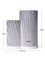 منظم سكاكين وأدوات المطبخ من فيسمان، 11×11×22+11×8×17 سم، رخام رمادي (بلاستيك)