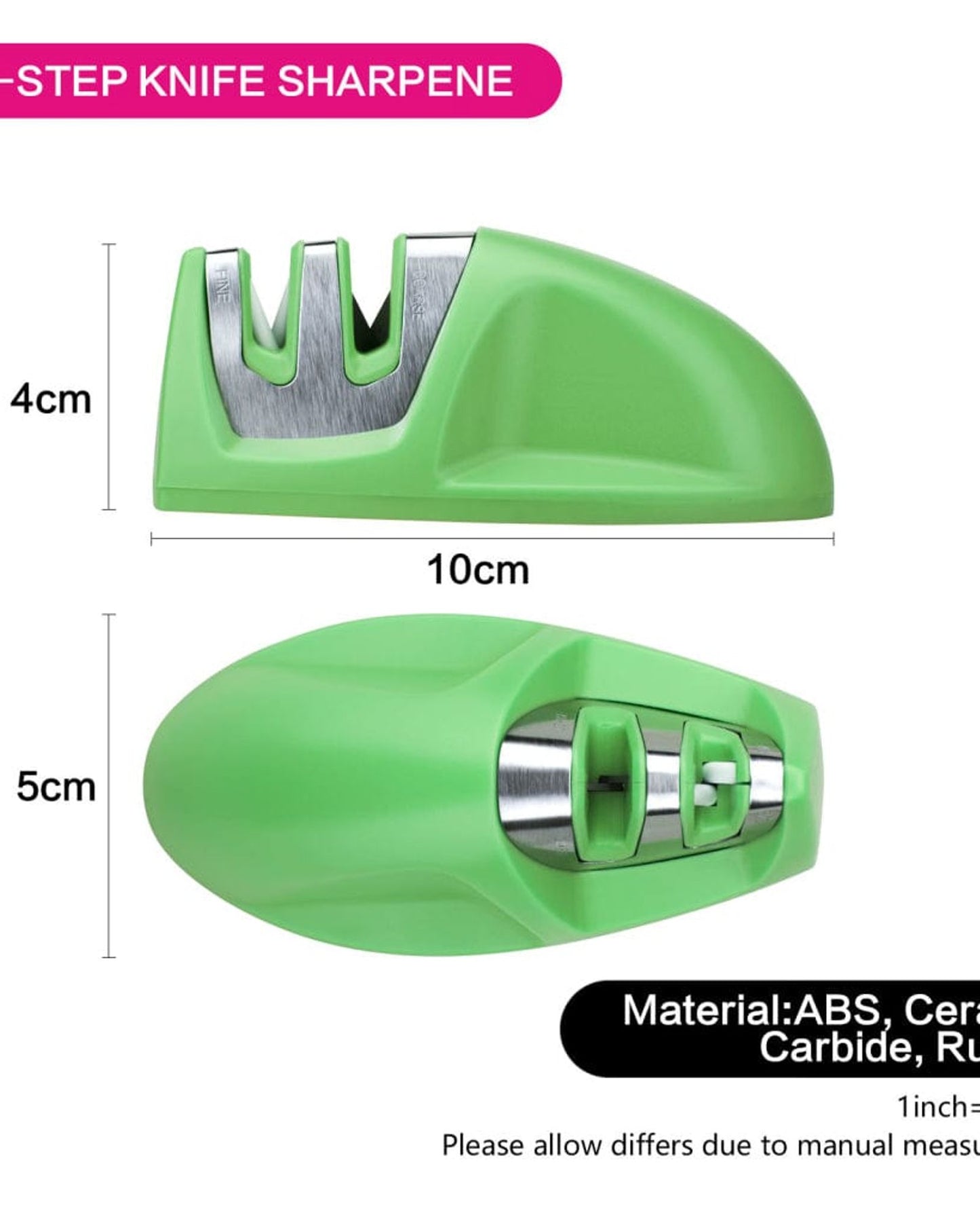 مبراة سكاكين فيسمان أخضر/فضي