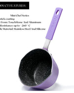 مقلاة صلصة فيسمان ميني شيف مع طلاء ألومنيوم غير لاصق وحجر لمس أسود/أرجواني 12 × 7 سم/0.7 لتر