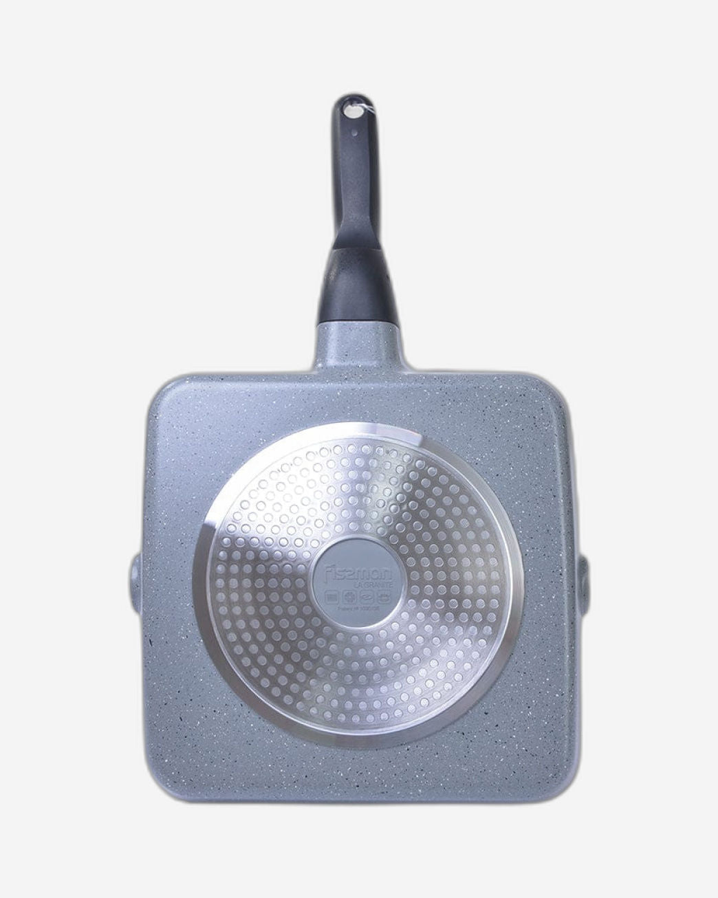 مقلاة فيسمان مربعة للشواء، سلسلة لا جرانيت، طلاء غير لاصق، رمادي/أسود، 28×4.5 سم