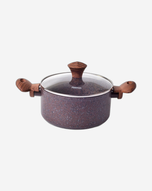 قدر فيسمان ماجيك براون سيريز بغطاء زجاجي وقاعدة حثية من الألومنيوم مع طلاء غير لاصق 20×9.8 سم/2.7 لتر