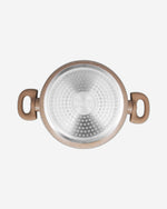 طقم أواني طهي فيسمان، 6 قطع، بغطاء زجاجي، وطبقة ألومنيوم غير لاصقة، وقاعدة حثية، وقدر لاتيه (سلسلة لاتيه)، 16×8 سم/1.5 لتر، طاجن (20×9 سم/2.8 لتر)، 24×11 سم، بيج (4.9 لتر).