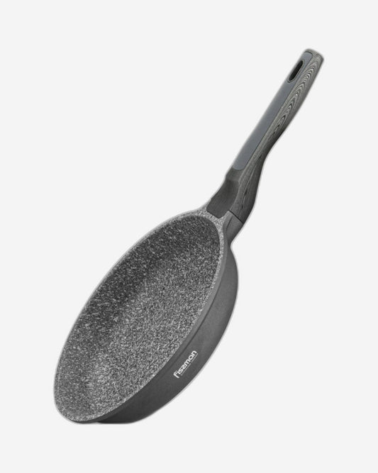 مقلاة فيسمان من سلسلة بريستيج من الألومنيوم مع طلاء جريبلون C3 غير لاصق وقاعدة حثية، رمادية اللون، 24×5.5 سم