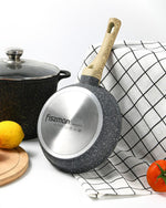 مقلاة فيسمان غير لاصقة عميقة، لون أسود/بيج، 26×5.7 سم