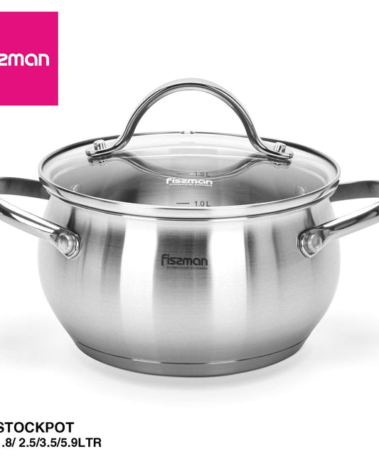 قدر فيسمان مارتينيز ستوك مع غطاء فضي 16 × 9 سم