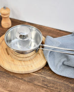 قدر فيسمان بامبينو من الفولاذ المقاوم للصدأ مع غطاء فضي 14 × 6.5 سم