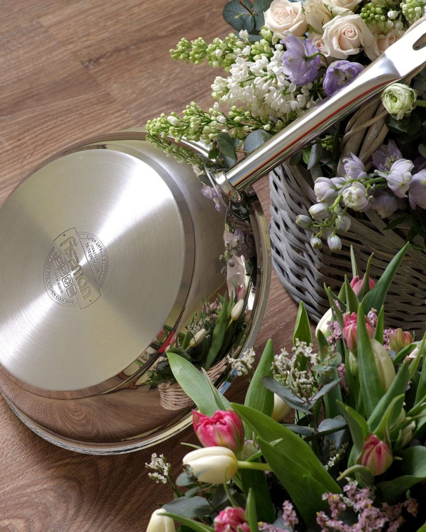 مقلاة فيسمان فضية 28 سم