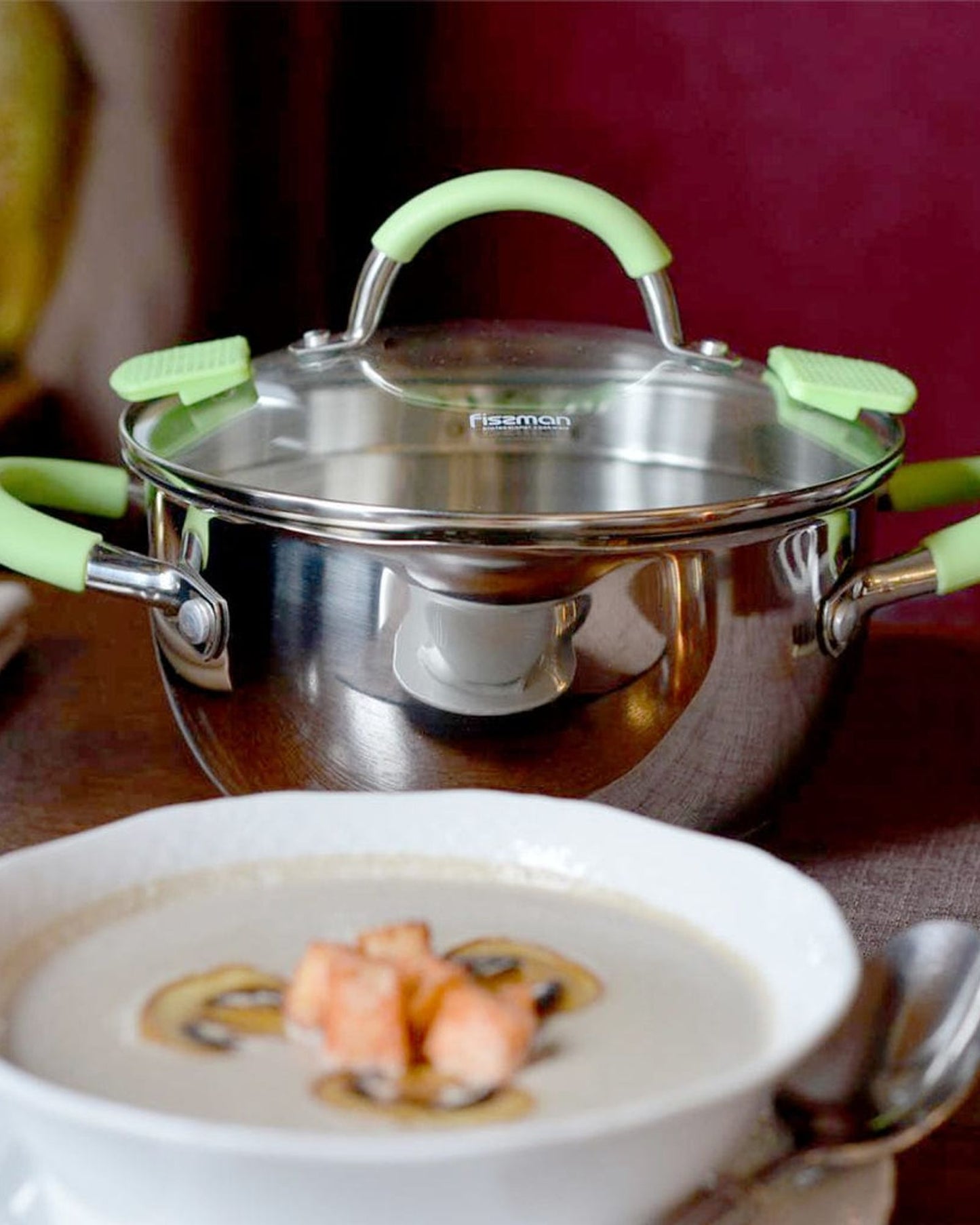 طاجن فيسمان شارلوت بغطاء زجاجي متعدد الألوان ٢٤×١٢.٥ سم