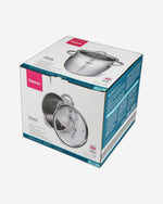 قدر فيسمان مع غطاء زجاجي من الفولاذ المقاوم للصدأ فيفيان 20 × 16.8 سم / 5.7 لتر